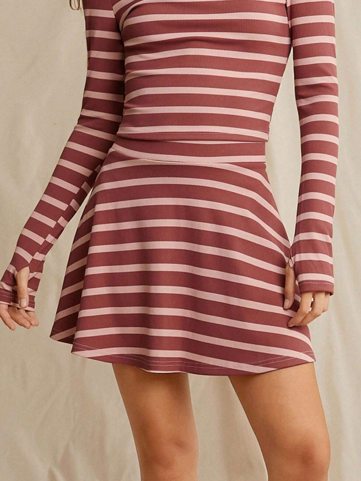 WESTFADE Striped Mini Skirt
