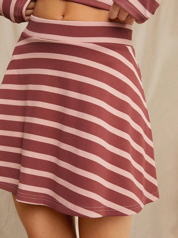 WESTFADE Striped Mini Skirt