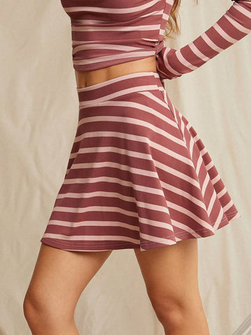 WESTFADE Striped Mini Skirt