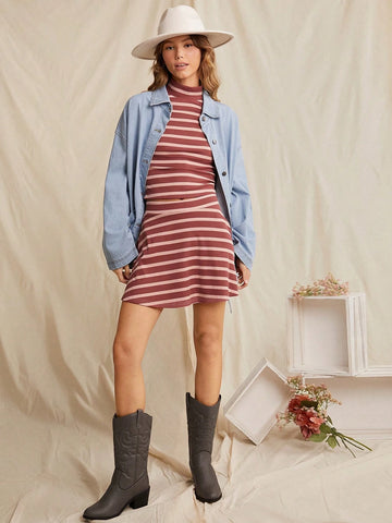 WESTFADE Striped Mini Skirt