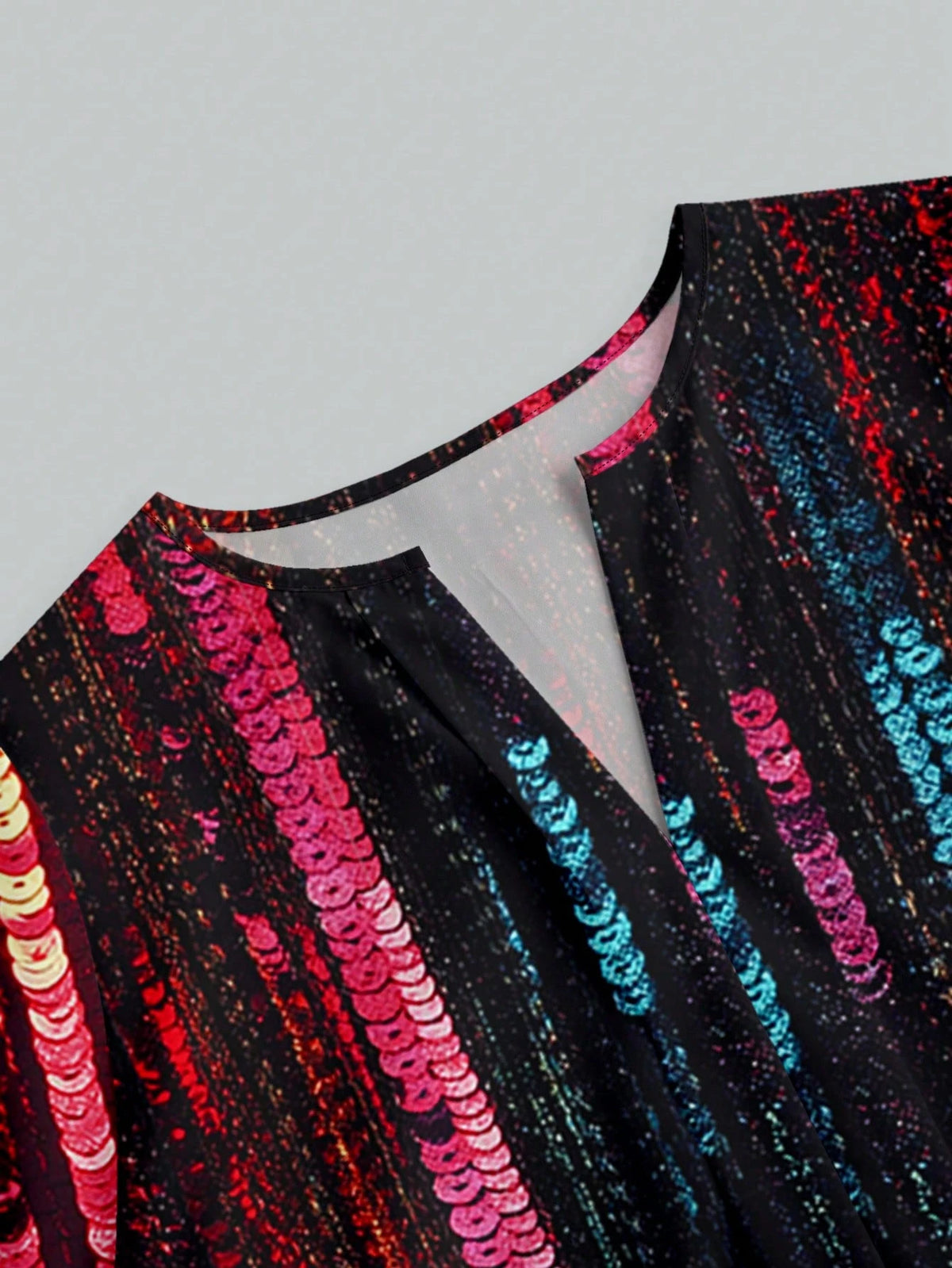 Casual Minimalist Sequin Print Women's Shirt, Suitable For Spring And Autumn