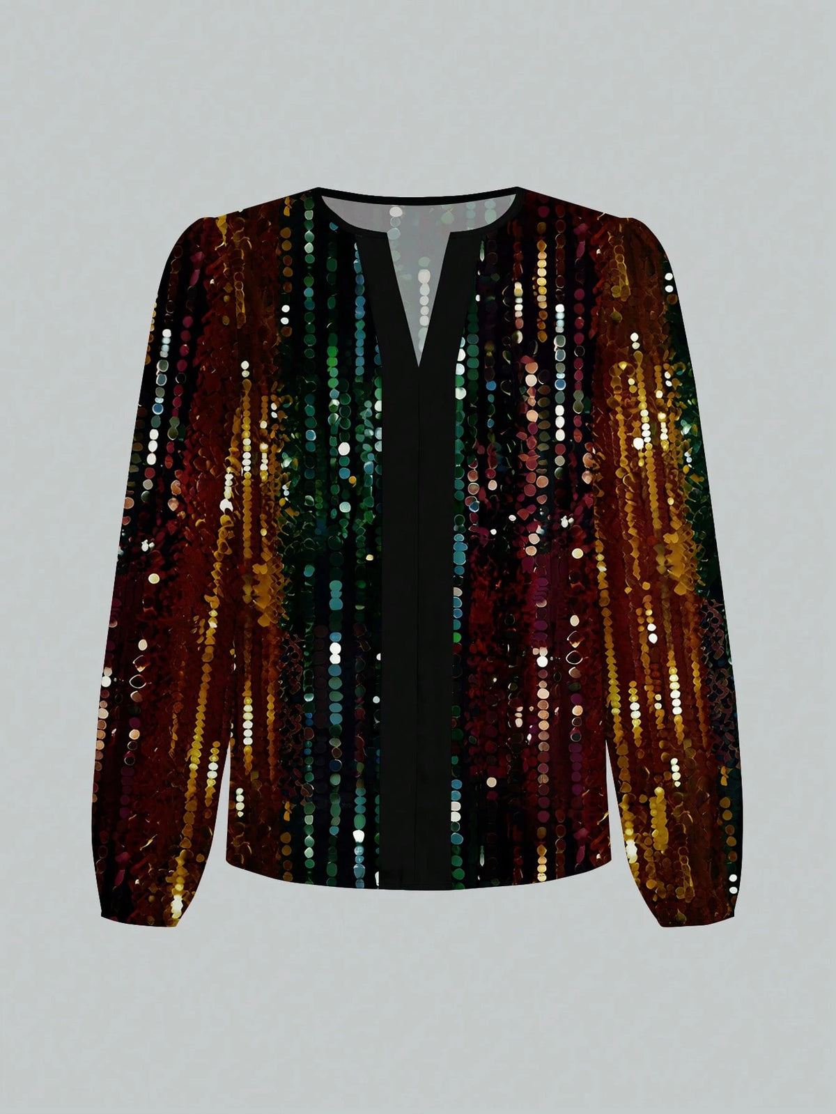 Women's Casual Minimalist Glitter Print Elegant Blouse