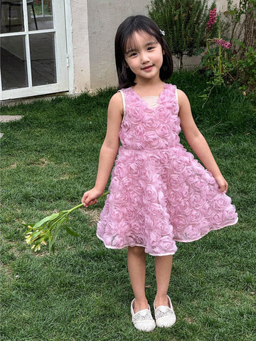 Wedding Diary Flower Girl Princess Dress Suitable For Performance, Evening Party, And Birthday Party