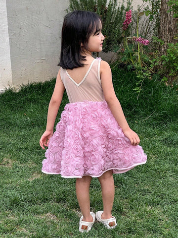 Wedding Diary Flower Girl Princess Dress Suitable For Performance, Evening Party, And Birthday Party