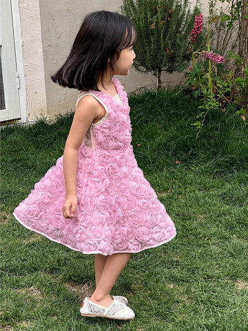 Wedding Diary Flower Girl Princess Dress Suitable For Performance, Evening Party, And Birthday Party