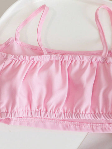 Wedding Flower Girl Dress Short Sleeve Shirt With Sweet And Elegant 3D Pearl Bow Detail Knot For Summer