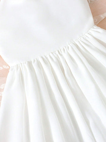 Wedding Season For Young Girls: Elegant V-Neck Fashionable Cami Dress With Pleats, Suitable For Parties And Vacations, Summer