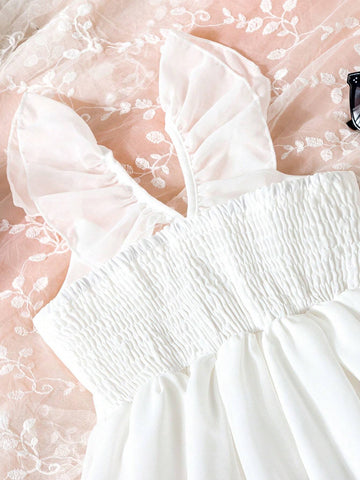 Wedding Season For Young Girls: Elegant V-Neck Fashionable Cami Dress With Pleats, Suitable For Parties And Vacations, Summer