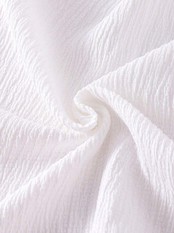 White Lace Lovely Sweet Striped Flare Sleeve Casual Long Sleeve Blouse For Young Girl, Fall