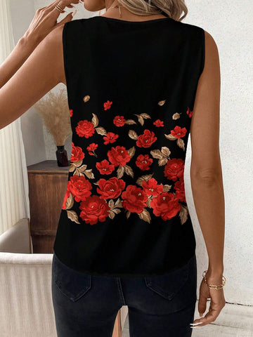 1pc Women's Ombre Print Personality Stylish Tank Top