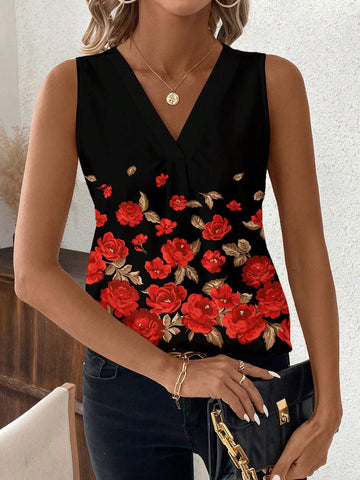 1pc Women's Ombre Print Personality Stylish Tank Top