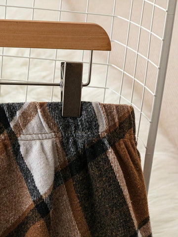 Women"S Casual Plaid A-Line Skirt For Autumn And Winter