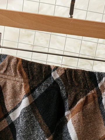 Women"S Casual Plaid A-Line Skirt For Autumn And Winter