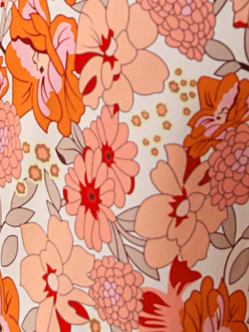 Women'S Floral Printed Batwing Sleeve Jumpsuit