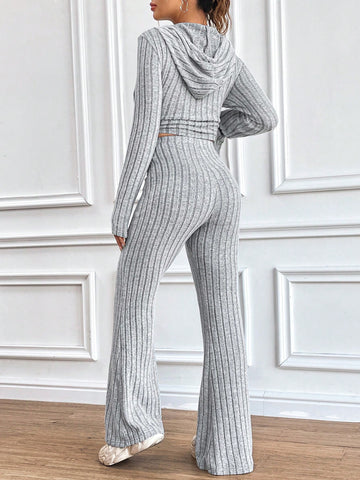 Women'S Knit Hoodie And Pants Set