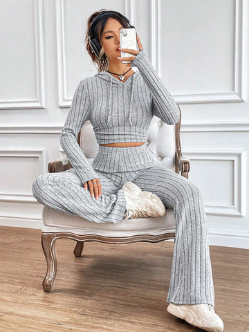Women'S Knit Hoodie And Pants Set