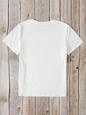 Women'S Letter & Heart Print 2pcs/Set
