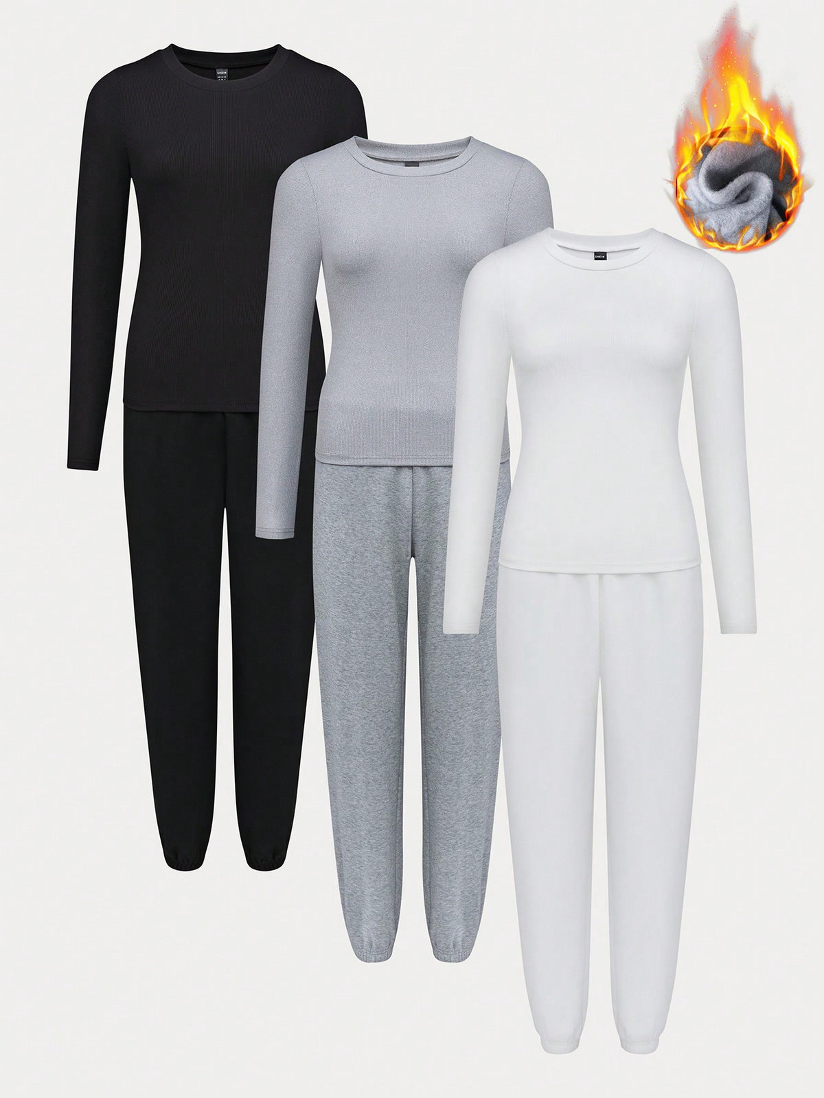 Women'S Long Sleeve And Long Pants Fleece 2pcs/Set