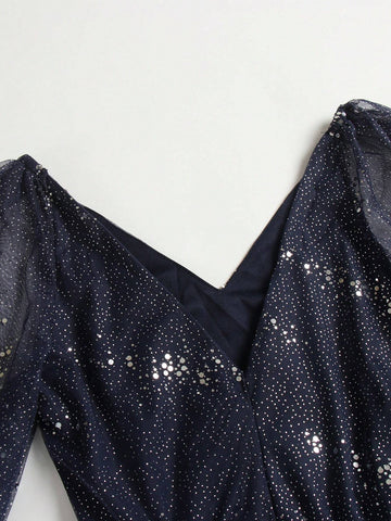 Women'S Silver-Pressed Bodycon Dress