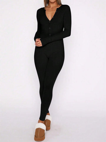 Women'S Solid Color Simple Jumpsuit