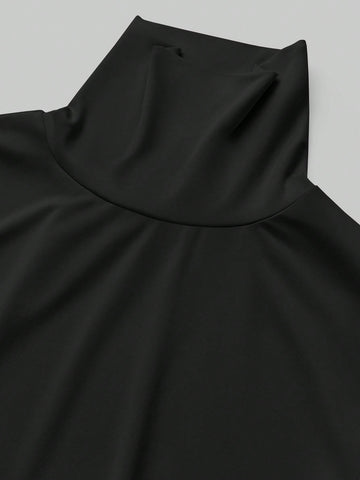 Women'S Solid Color Turn-Down Collar Pleated Bodysuit