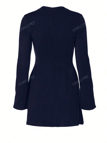 Women Casual Bodycon Long Sleeves Elegant Dress Fashion Daily Streetwear Fall Winter Outfit