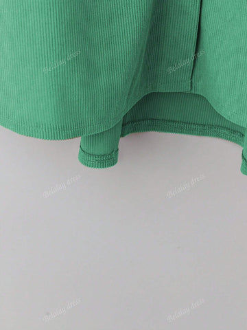 Women Casual Solid Color Front Short Back Long Blouse, Autumn