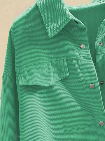 Women Casual Solid Color Front Short Back Long Blouse, Autumn