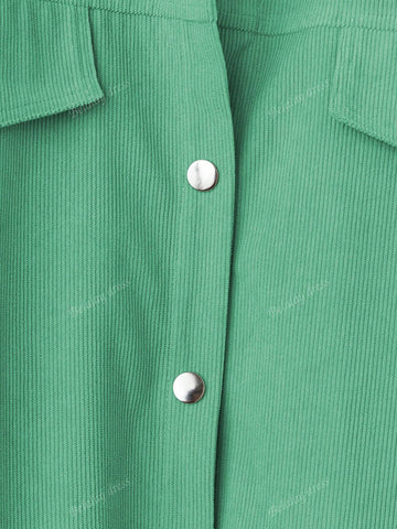 Women Casual Solid Color Front Short Back Long Blouse, Autumn