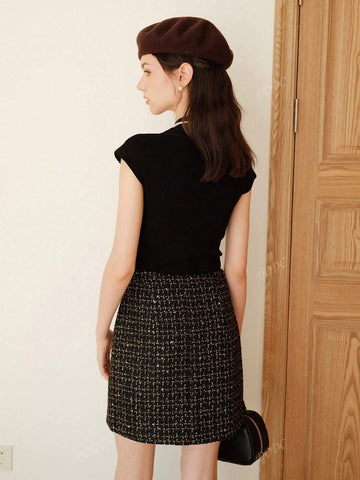 Women Elegant High Waist Skirt, Casual For Holiday