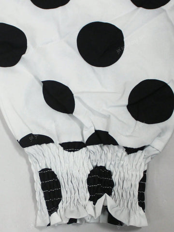 Women Elegant Polka Dot Long Blouse