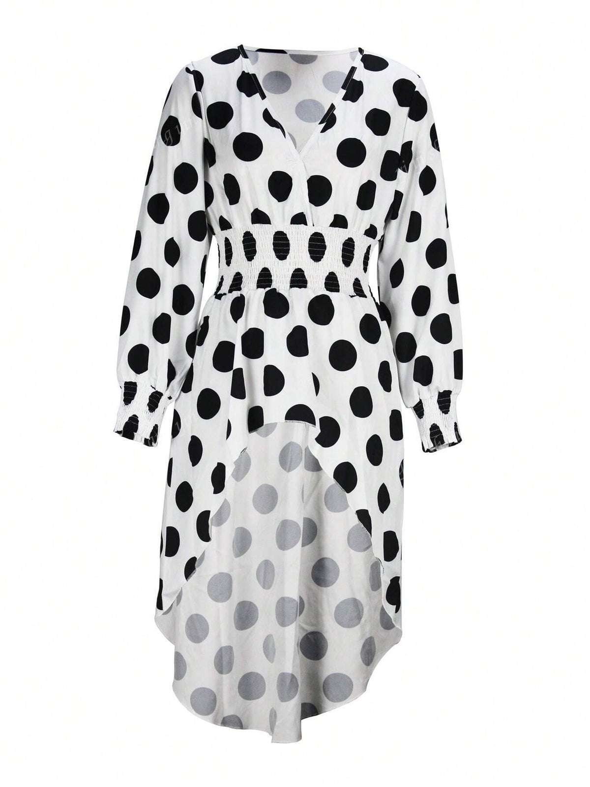 Women Elegant Polka Dot Long Blouse