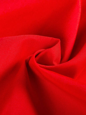 Women Elegant Solid Colored Mandarin Collar Lantern Sleeve Long Formal Dress