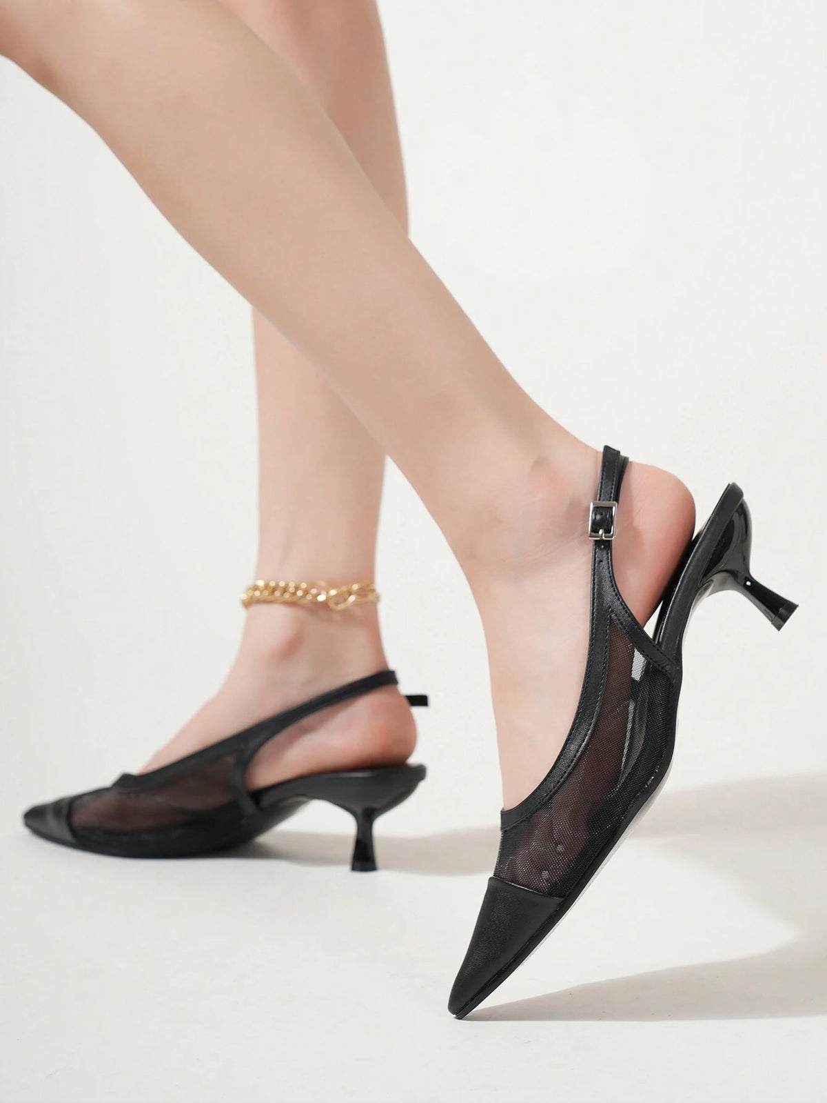 Women Fashion Elegant Minimalist Breathable Pointed Toe Stiletto High Heels