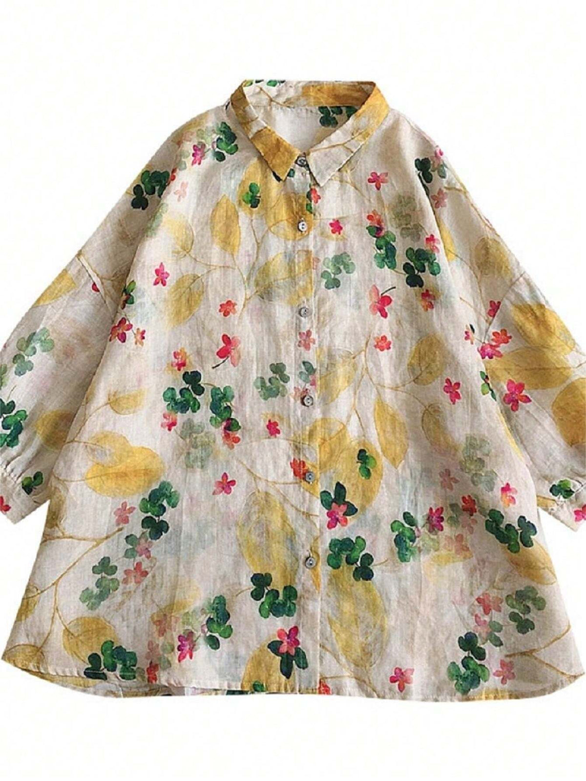 Women Fashionable Loose Fit Printed Shirt For Daily Wear