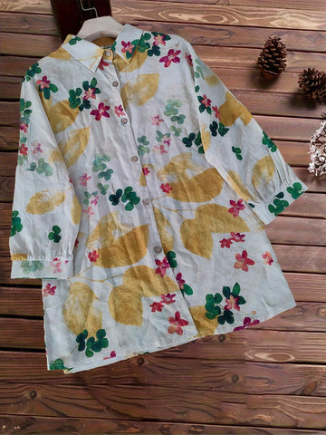 Women Fashionable Loose Fit Printed Shirt For Daily Wear