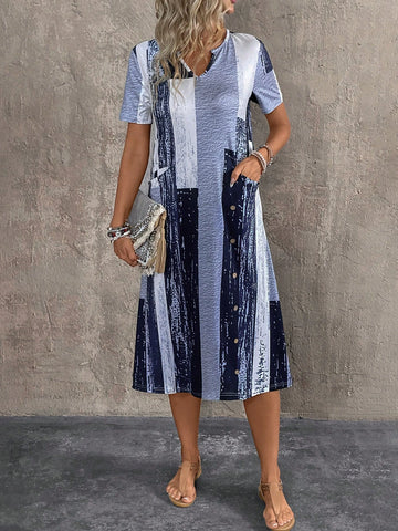 Women Fashionable Simple Daily Wear Long Loose Fit Dress