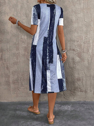 Women Fashionable Simple Daily Wear Long Loose Fit Dress