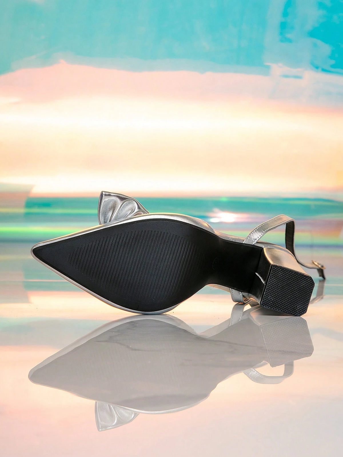 Women High Heel Sandals 2024 New Summer Comfortable Versatile Party Shoes Bowknot Pointed Toe Chunky Heel Women Pumps