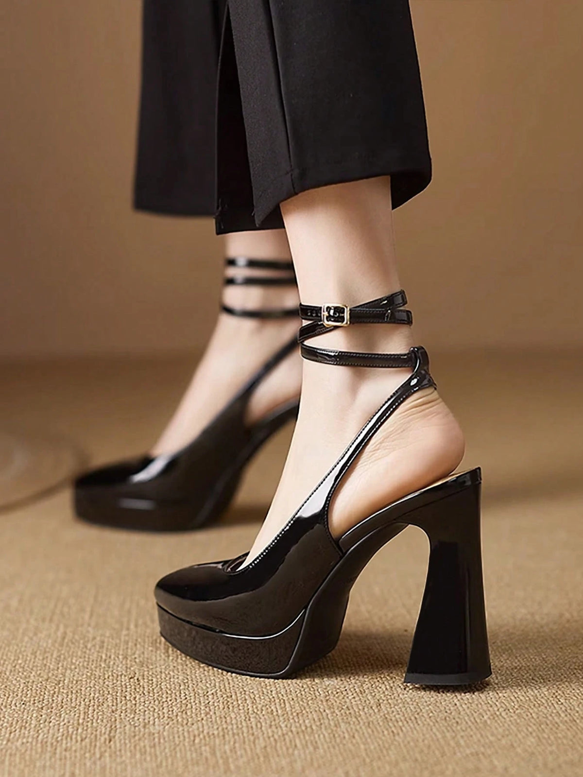 Women High Heel Sandals With Platform, Fashion Hollow Out Pumps