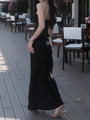 Women Lace Patchwork Slim Fit Party Dress