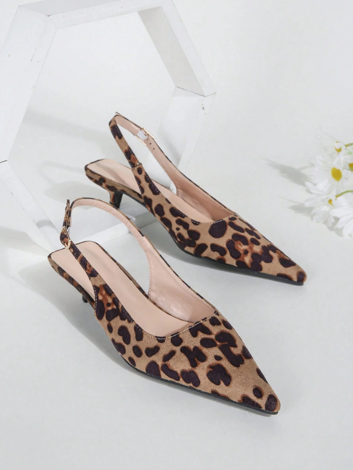 Women Leopard Print High Heels, Summer Pointed Toe Pumps With Low Heels Or Stiletto