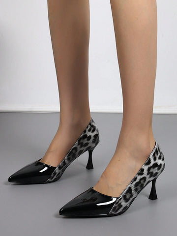 Women Leopard Print Pointed Toe High Heel Shoes - Fashion Women Shoes For Spring, Leopard Print
