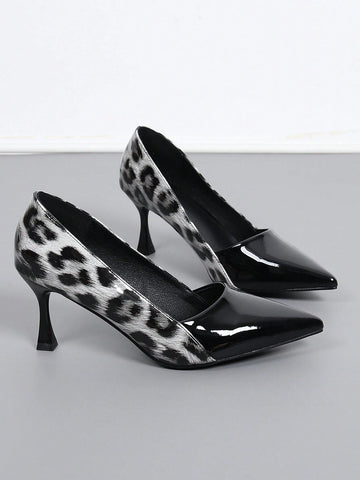 Women Leopard Print Pointed Toe High Heel Shoes - Fashion Women Shoes For Spring, Leopard Print