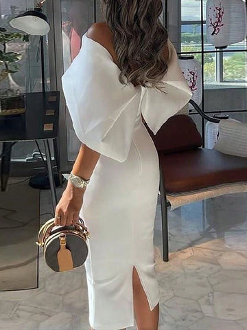 Women Off Shoulder Fishtail Evening Dress Cocktail Party Dress