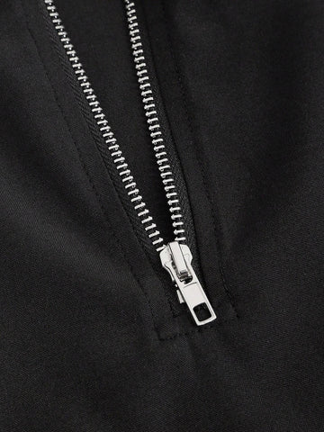 Women Scrubs With Half-Zipper Short Sleeve Top And Pants Sets Medical Nursing Uniform Scrub Set