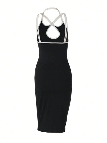 Women Sexy Bodycon Hollow Out Fashion Party Vacation Dress