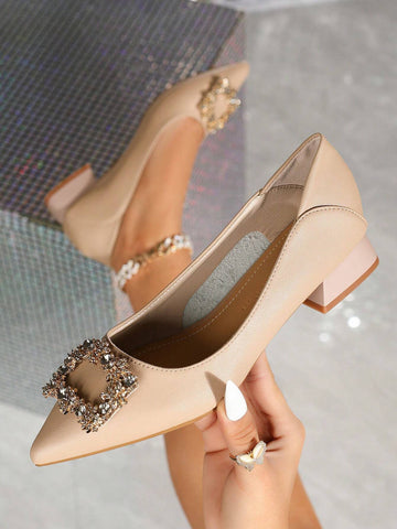 Women Soft Leather Heels, Non-Rubbing Work Shoes, Large Size 41-43 Shoes For Women, French Style