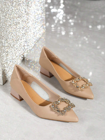 Women Soft Leather Heels, Non-Rubbing Work Shoes, Large Size 41-43 Shoes For Women, French Style