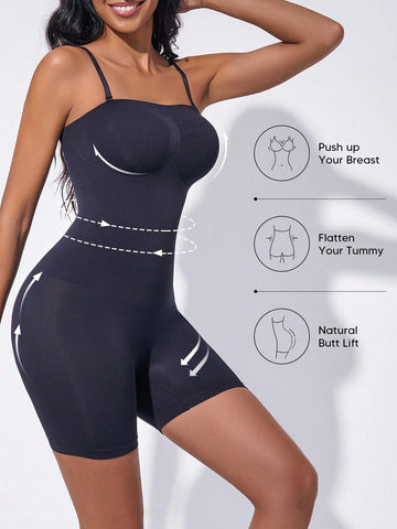 Women Strapless High Stretch Tummy Control Shapewear Romper